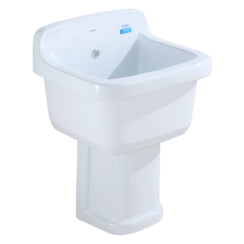 GUDO 古登智洁釉面立柱式脸盆 GD-401