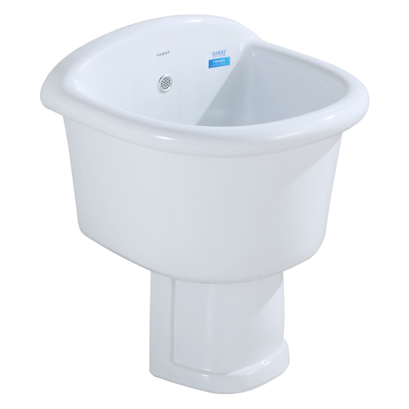 GUDO 古登智洁釉面立柱式脸盆 GD-403