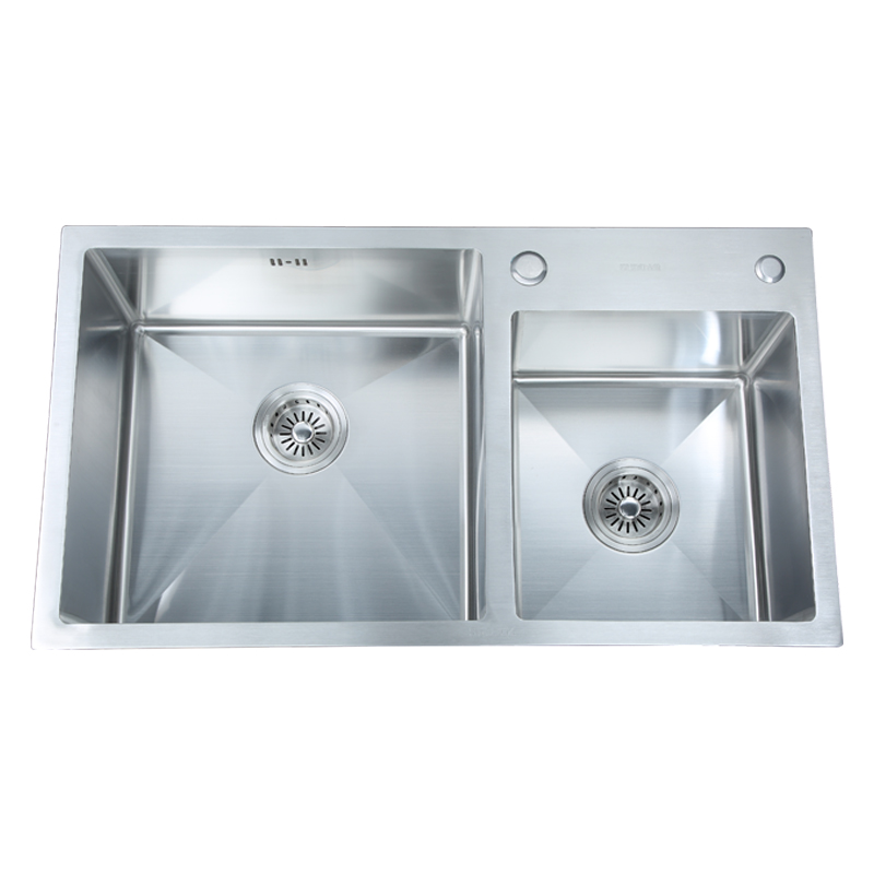 GUDO 古登优质不锈钢双槽手工水槽 GD-PSG7843
